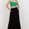 979727 Black Long Skirt in Skirts with Spandex and Viscose