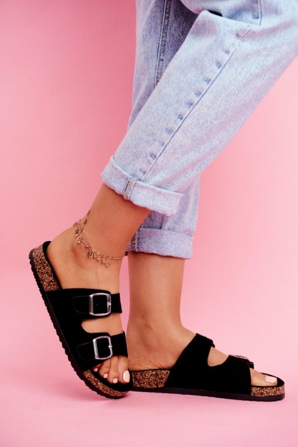 Black Flip-flops in Sandals & Flip-Flops For Women with Fabric, Footbed and Sole Height