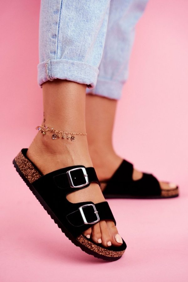 Black Flip-flops in Sandals & Flip-Flops For Women with Fabric, Footbed and Sole Height