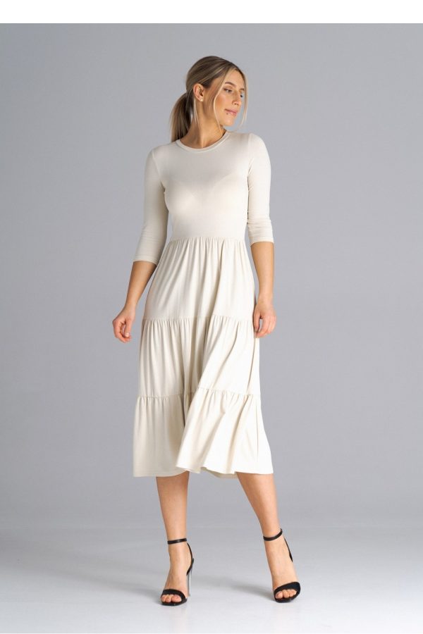 beige Daydress model 180849 Figl