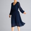 Navy Blue Daydress in Day Dresses with Polyester