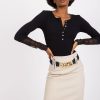 Black Blouse in Women`s Blouses, Tunics with Cotton and Spandex