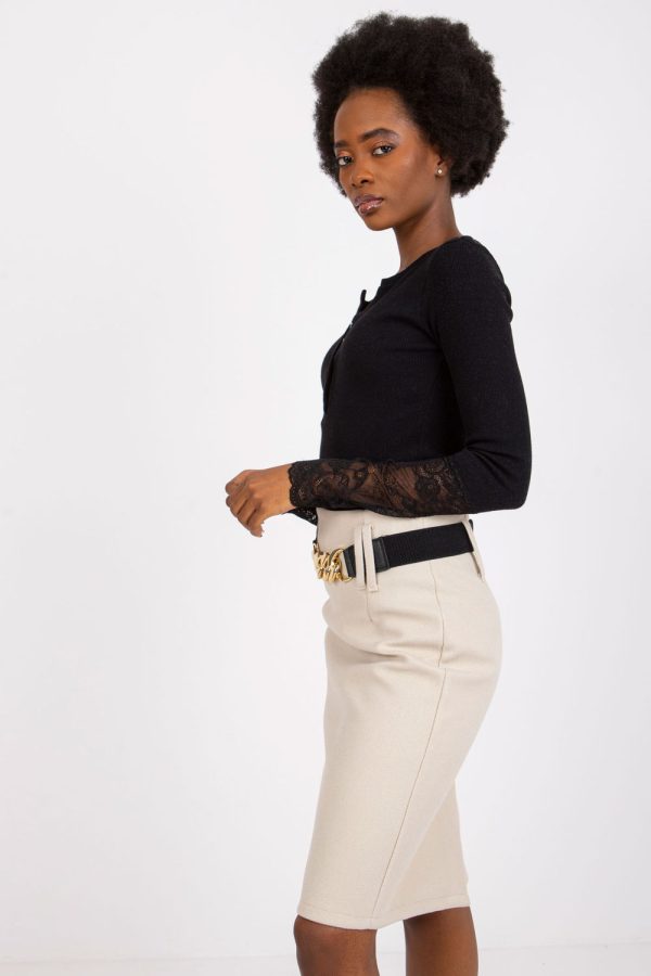 Black Blouse in Women`s Blouses, Tunics with Cotton and Spandex