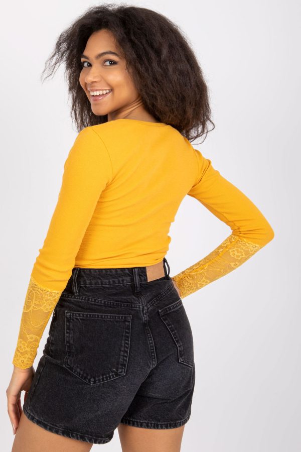 Orange Blouse in Women`s Blouses, Tunics with Cotton and Spandex
