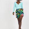 Navy Blue Shorts in Shorts For Women, Crop Pants with Spandex and Polyester