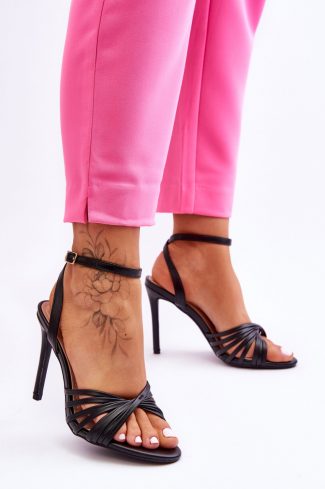 black Heel sandals model 181072 Step in style