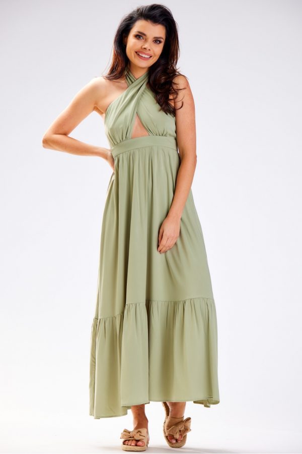Green Daydress in Day Dresses with Polyester and Viscose