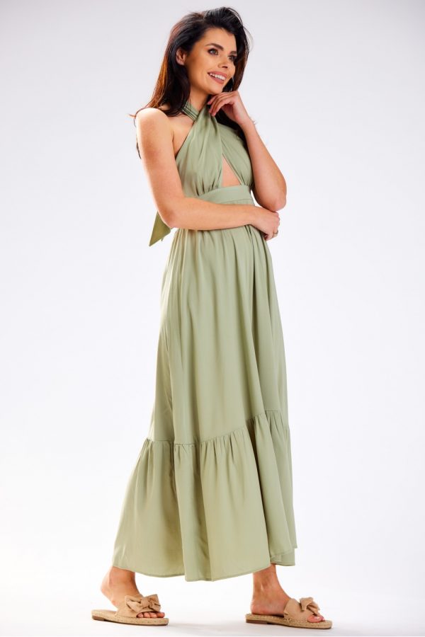 Green Daydress in Day Dresses with Polyester and Viscose