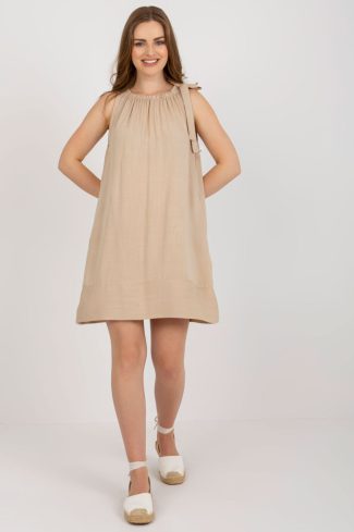 Beige Daydress in Day Dresses with Viscose