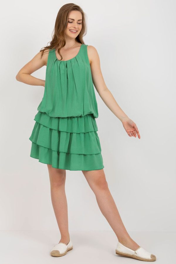 Green Daydress in Day Dresses with Viscose