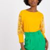 Orange Blouse in Women`s Blouses, Tunics with Cotton and Spandex