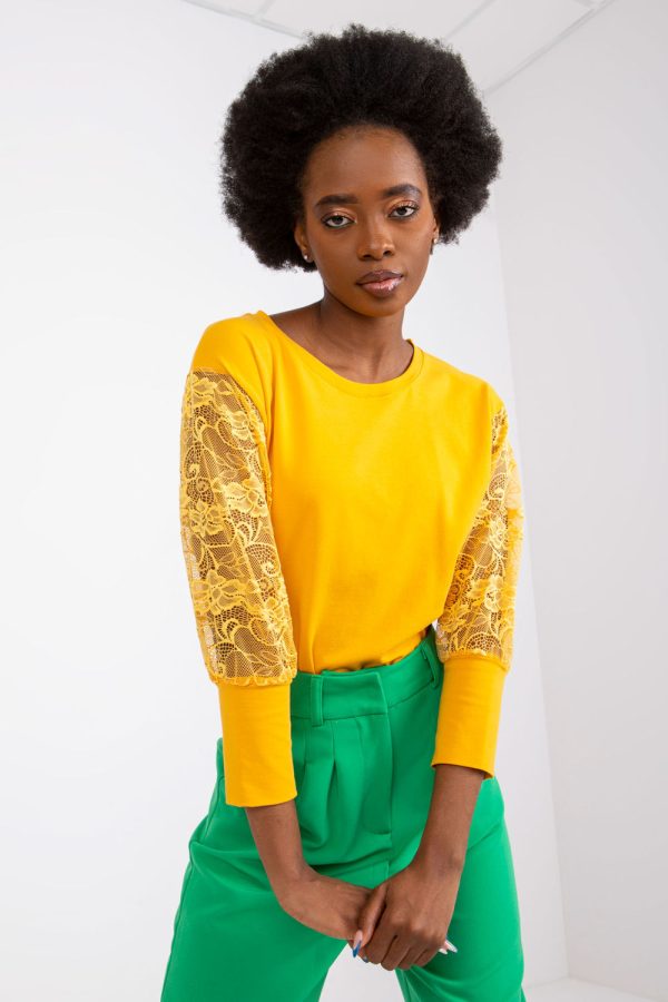 Orange Blouse in Women`s Blouses, Tunics with Cotton and Spandex
