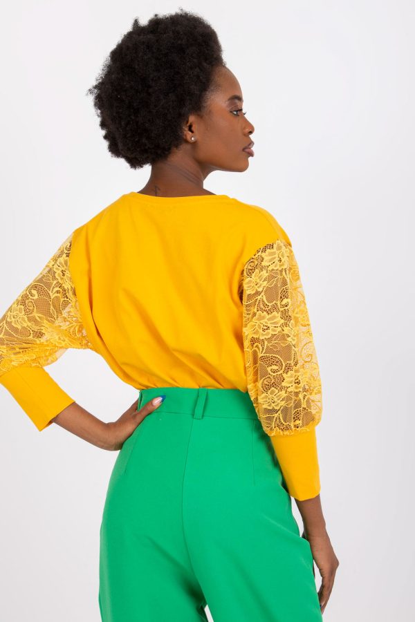 Orange Blouse in Women`s Blouses, Tunics with Cotton and Spandex