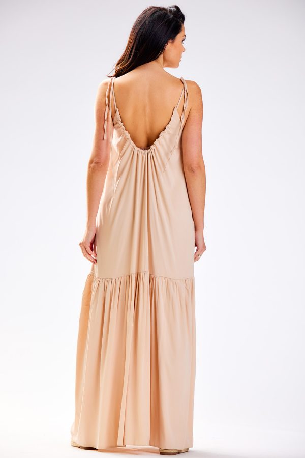 Beige Daydress in Day Dresses with Polyester and Viscose
