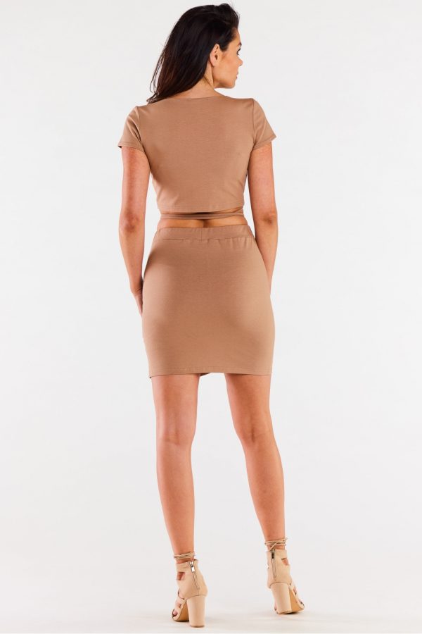 beige Short skirt model 181237 Infinite You