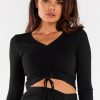 Black Blouse in Women`s Blouses, Tunics with Cotton and Lycra