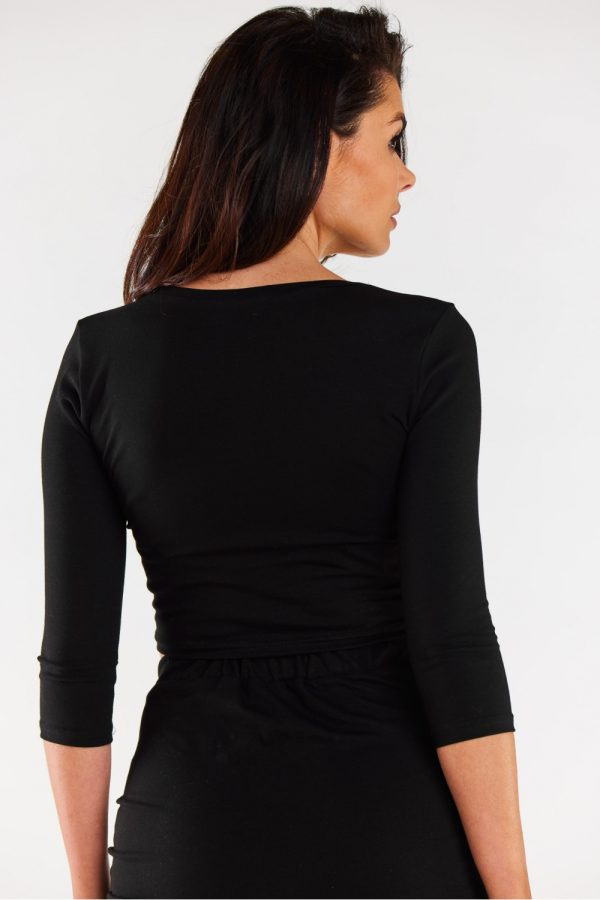 Black Blouse in Women`s Blouses, Tunics with Cotton and Lycra