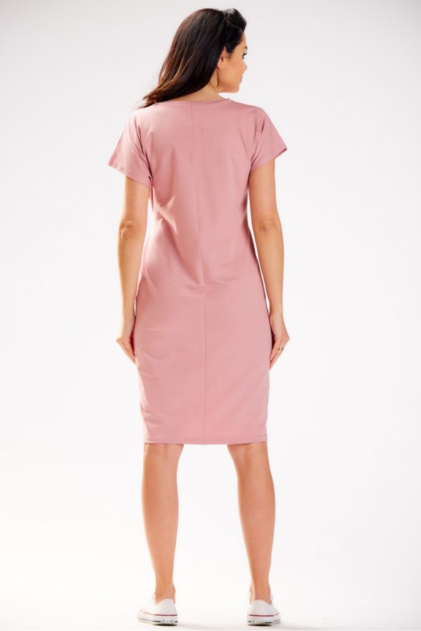 Pink Daydress in Day Dresses with Cotton and Lycra