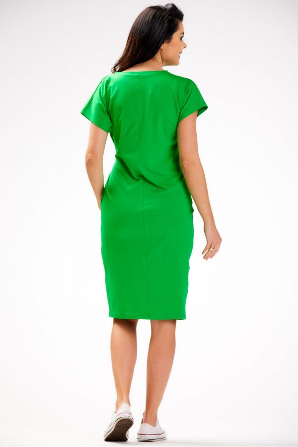 Green Daydress in Day Dresses with Cotton and Lycra