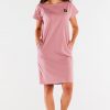 Pink Daydress in Day Dresses of Cotton and Lycra