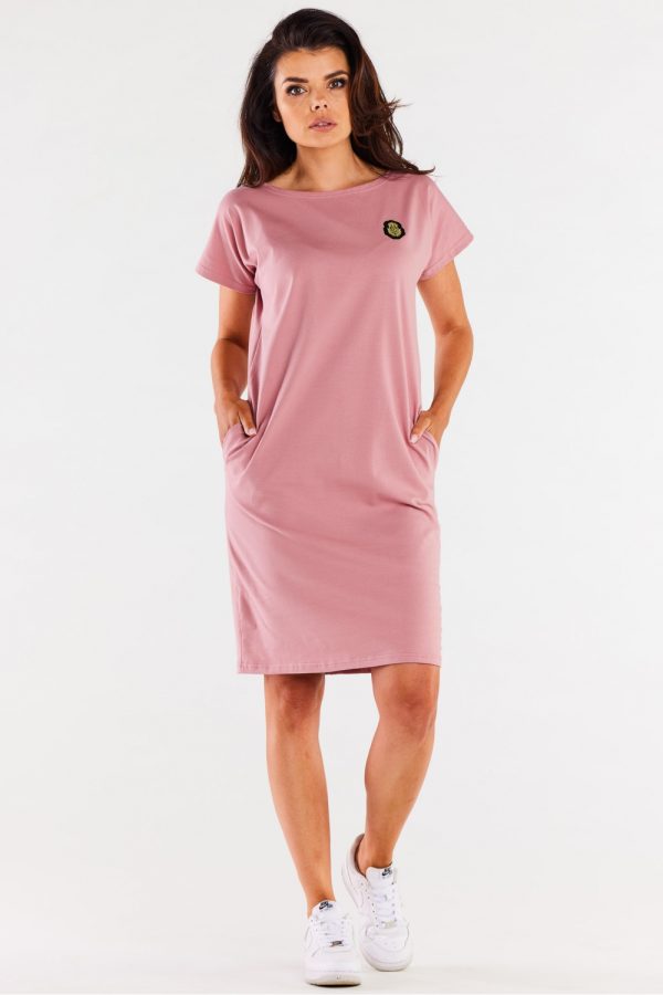 Pink Daydress in Day Dresses of Cotton and Lycra
