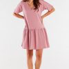 982908.jpg Pink Daydress in Day Dresses with Cotton and Lycra