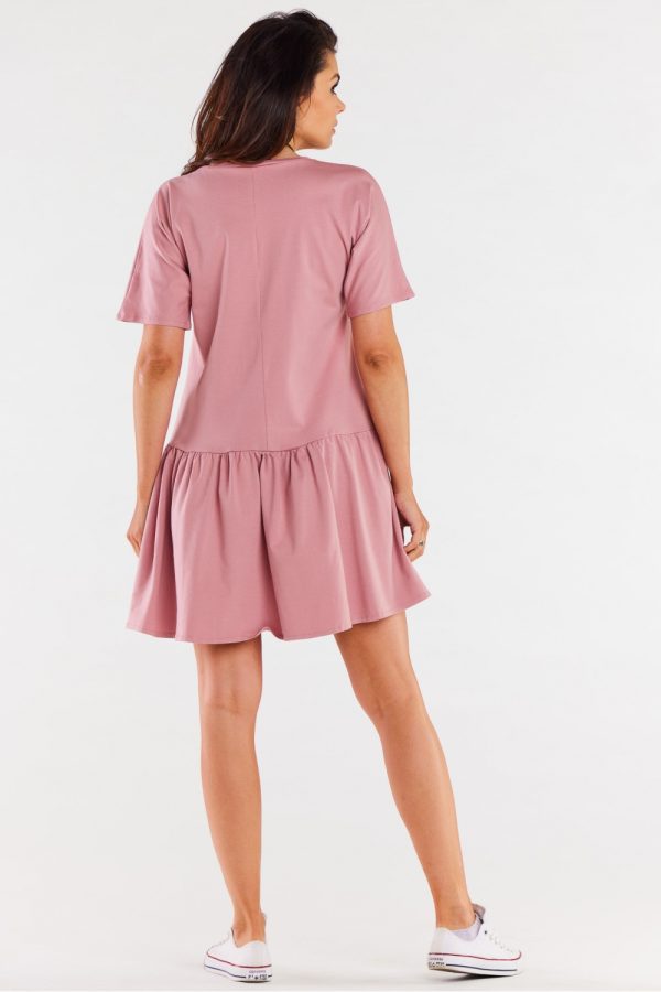 Pink Daydress in Day Dresses with Cotton and Lycra