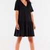 Black Daydress in Day Dresses with Cotton and Lycra