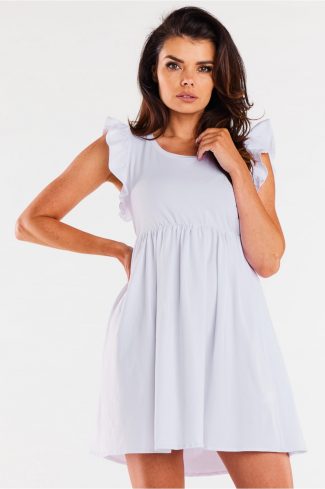 White Daydress in Day Dresses with Cotton and Lycra
