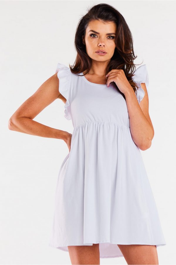 White Daydress in Day Dresses with Cotton and Lycra