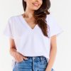 White Blouse in Women`s Blouses, Tunics with Cotton and Lycra