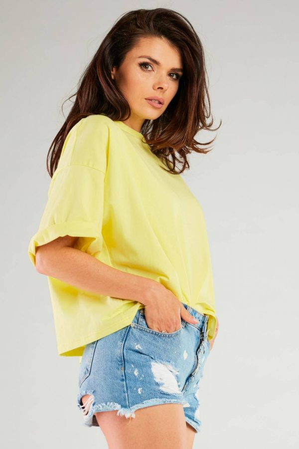 Yellow Blouse in Women`s Blouses, Tunics with Cotton and Lycra