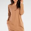 Beige Daydress in Day Dresses with Cotton and Lycra
