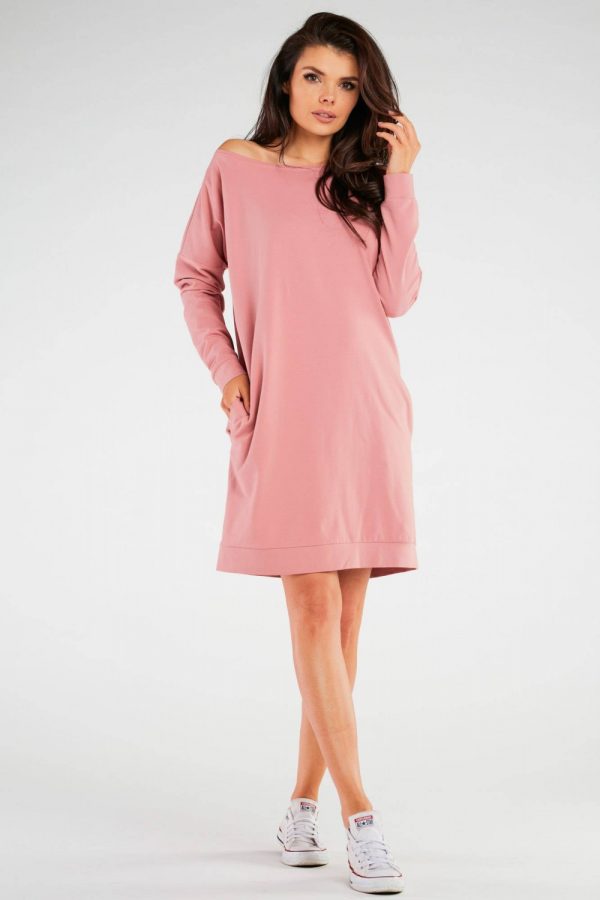 Pink Daydress in Day Dresses with Cotton and Lycra