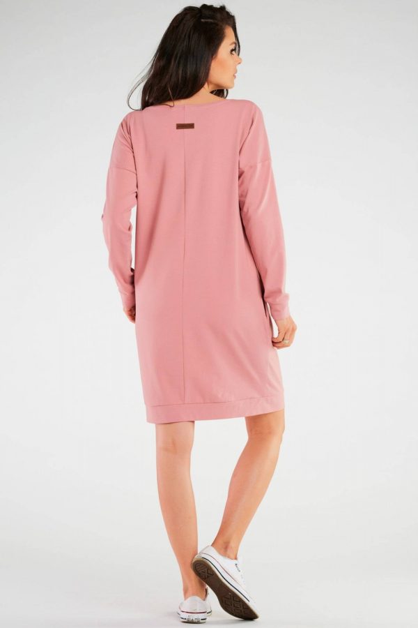 Pink Daydress in Day Dresses with Cotton and Lycra