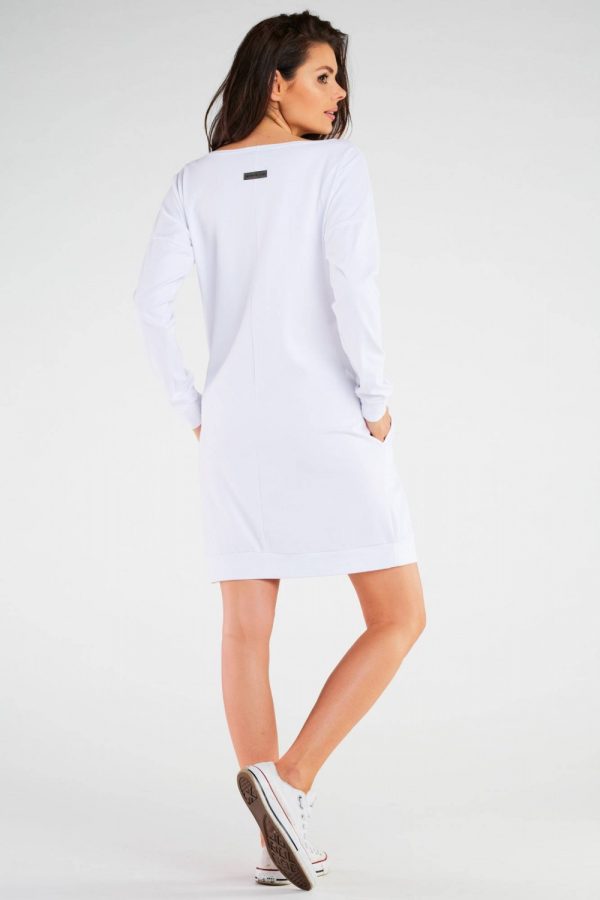 White Daydress in Day Dresses with Cotton and Lycra