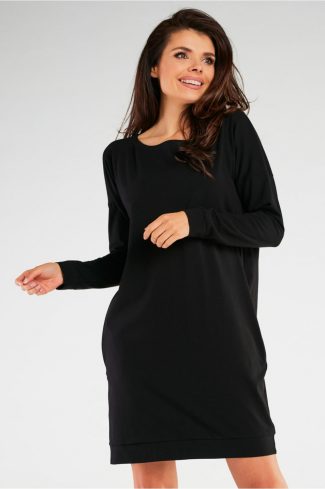 Black Daydress in Day Dresses with Cotton and Lycra