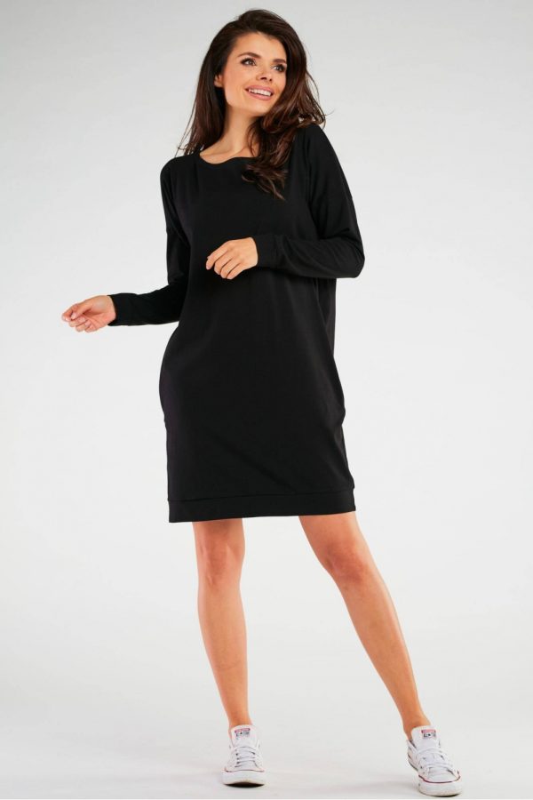 Black Daydress in Day Dresses with Cotton and Lycra