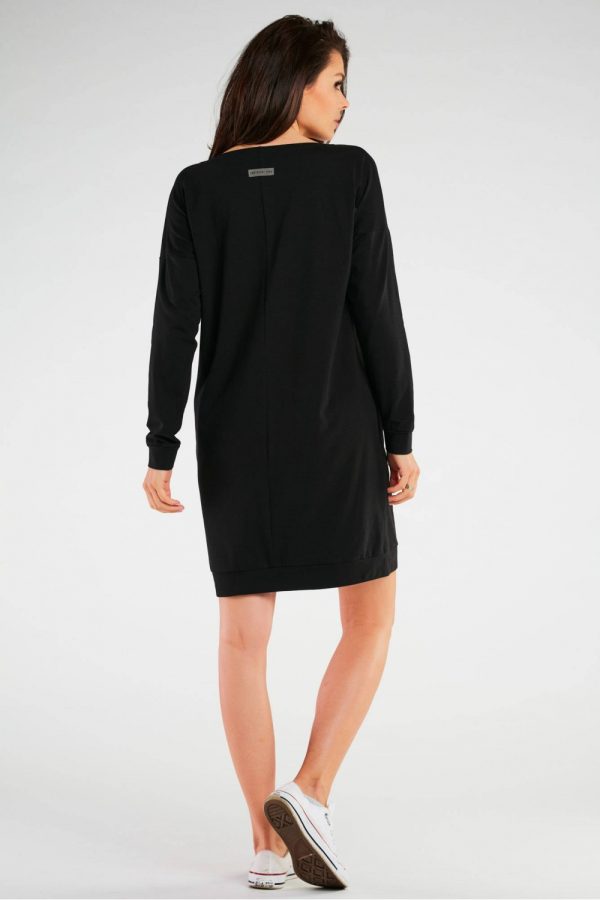 Black Daydress in Day Dresses with Cotton and Lycra
