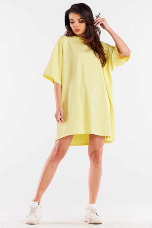 Yellow Daydress in Day Dresses with Cotton and Lycra