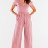 Pink Suit in Playsuits For Women with Cotton and Lycra