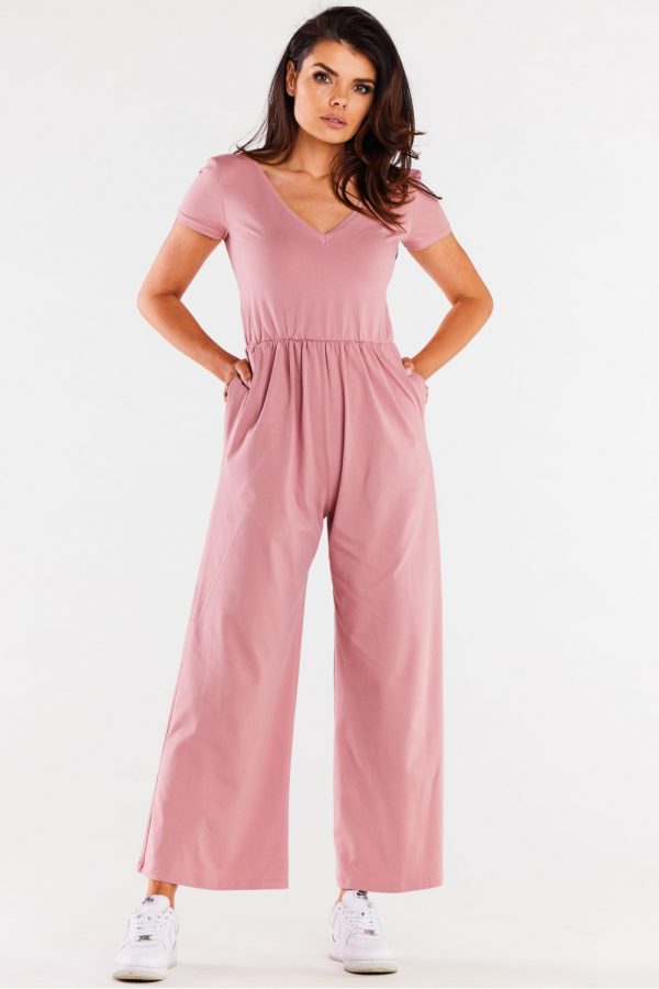 Pink Suit in Playsuits For Women with Cotton and Lycra