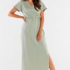 Green Daydress in Day Dresses with Cotton and Lycra