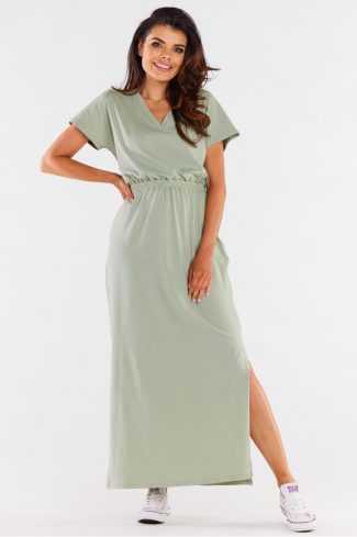 Green Daydress in Day Dresses with Cotton and Lycra
