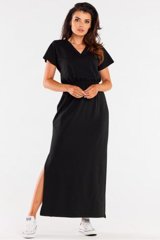 Black Daydress in Day Dresses with Cotton and Lycra