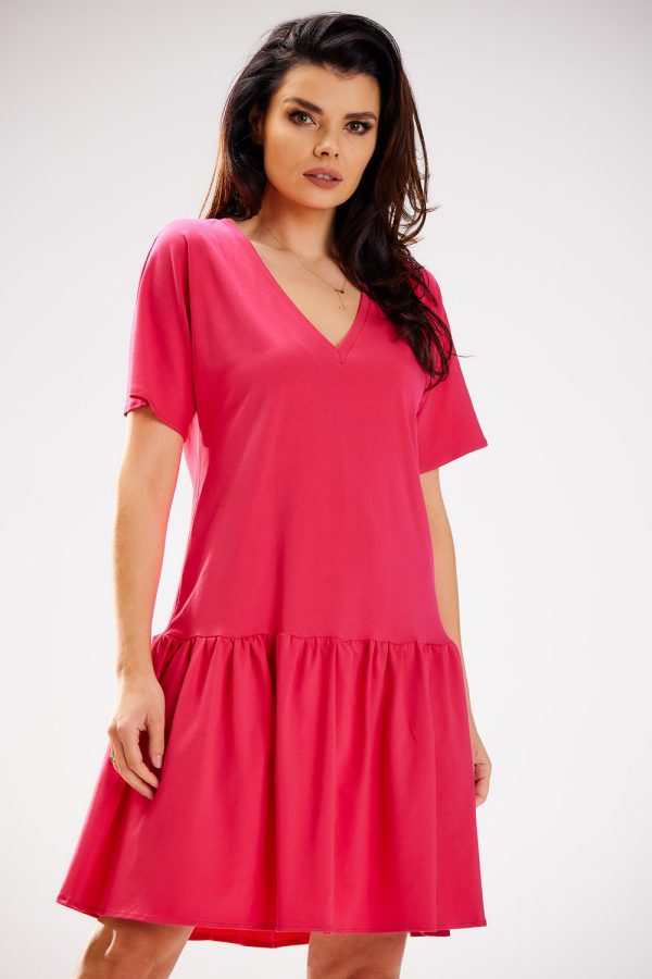 Pink Daydress in Day Dresses with Cotton and Lycra