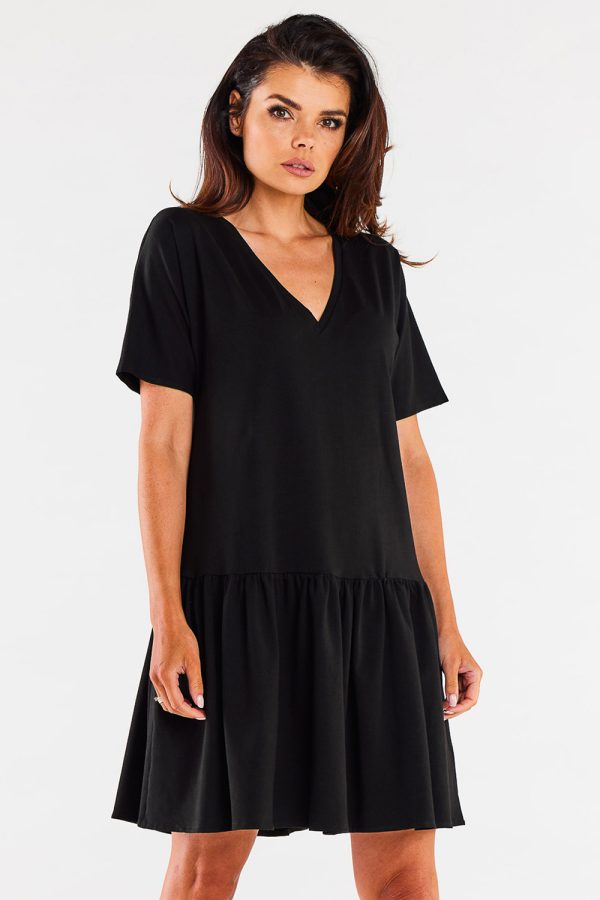 Black Daydress in Day Dresses with Cotton and Lycra