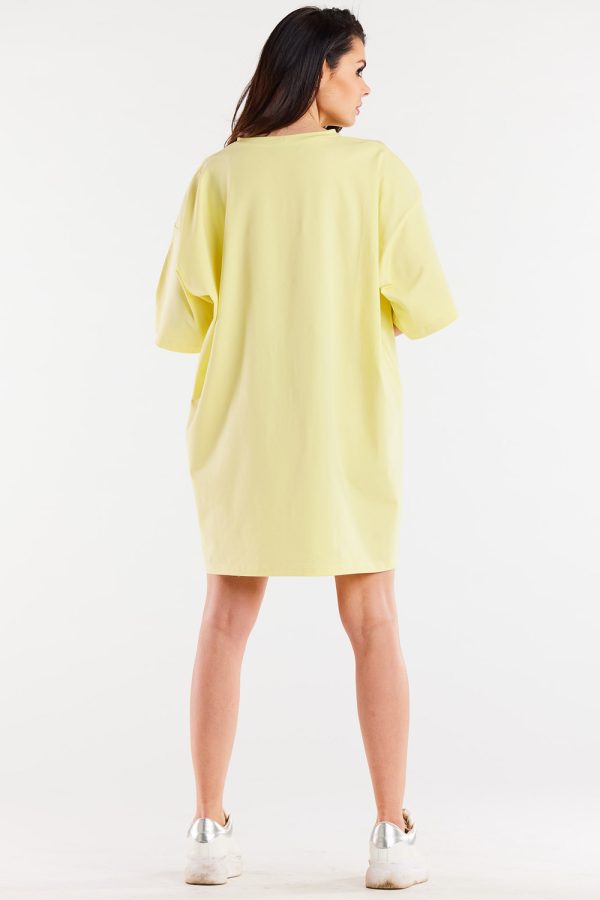 Yellow Daydress in Day Dresses with Cotton and Lycra
