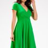 Green Daydress in Day Dresses with Cotton and Lycra