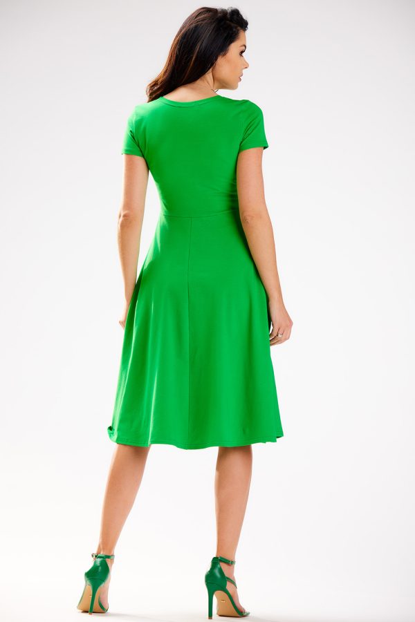 Green Daydress in Day Dresses with Cotton and Lycra